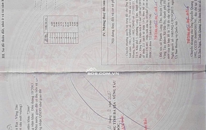 SANG NHƯỢNG BĐS GẤP TẠI THỊ TRẤN ĐÁT ĐỎ GIÁ RẺ HƠN THỊ TRƯỜNG